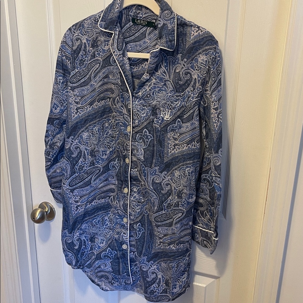 Ralph Lauren Blue Paisley Shirt